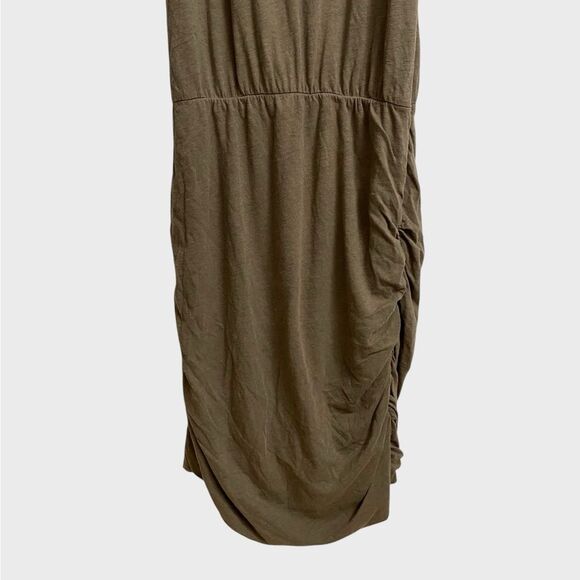 ALLSAINTS Toby Racerback Dress in Khaki Green Women's Size M Minimalist Grunge - Picture 9 of 16